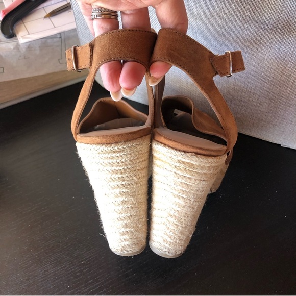 Sun & Stone platform espadrille Fey sandals block heel 4.25 cognac color 9 - Picture 7 of 7
